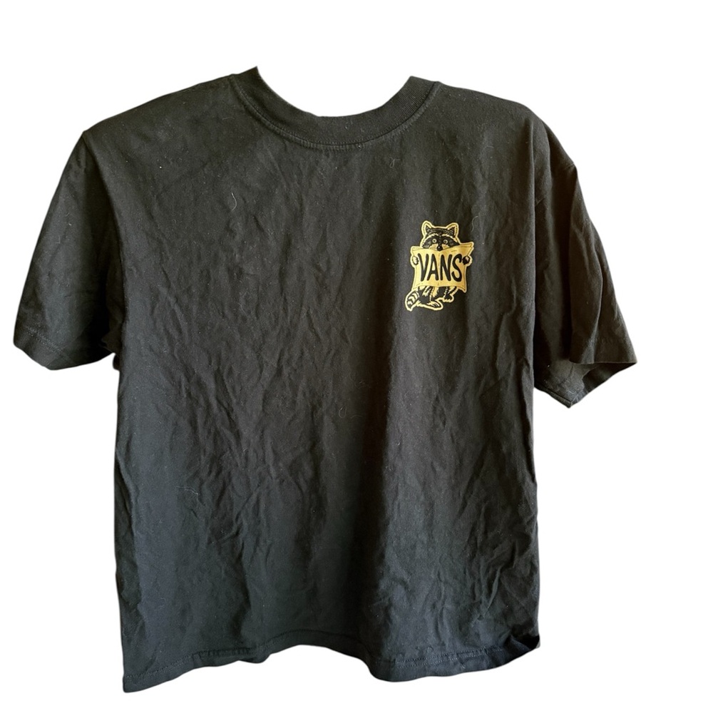 Vans Black Tee with Gold Emblem